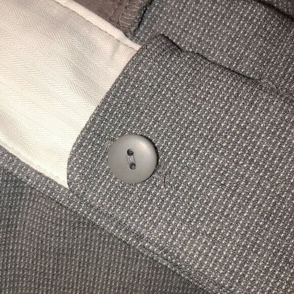 LOFT 12P Julie Straight Gray White Mini Plaid Dress Slacks Trousers - Picture 11 of 16